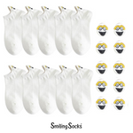 Klassische Weiße Smiling Socks® 10er-Pack